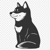 Beautiful Sitting Shiba Inu Vector Art