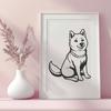 Artistic Shiba Inu Printable Image