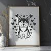 Unique Sitting Shiba Inu Printable Image