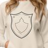 A graphic shield design for vector art projects.