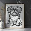 Creative Sitting Shih Tzu Printable Artwork