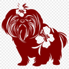 Floral Shih Tzu - For Glowforge Project