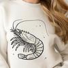 Artistic Prawn Stencil - Free PNG Download