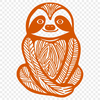 Artistic Sloth DXF - For Craft Project