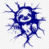 Artistic Sloth Stencil - Free SVG Download