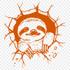 Creative Peeking Sloth - SVG Digital File