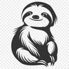 Free Unique Sloth Digital Drawing PNG - Commercial Use