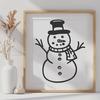 Snowman In SVG Format - Free Digital Download, Commercial Use