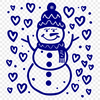 Unique Snowman In SVG For Free Download