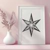 Star Digital Artwork In SVG, PNG, PDF And DXF File Formats