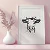 Artistic Cow - Farm Animal PNG