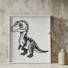 Beautiful Baby Dinosaur DXF