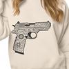 Beautiful Pistol Digital Drawing - Free DXF