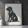 Sitting Labrador Retriever - SVG