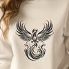 Beautiful Pheonix - Mythical Creature DXF