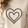 Love Heart Decal In SVG, PNG, PDF And DXF File Formats