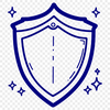 Vector Shield Graphic for Digital Design and Printing A graphic representation of a shield, designed as a vector art element for digital design and printing.