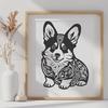 Free Artistic Corgi - Free DXF Download, Commercial Use