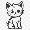 Unique Kitten In DXF - Free Download