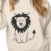 Sitting Lion Stencil - SVG Free Download