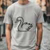 Creative Swan Drawing - Free DXF Download