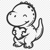 Beautiful Dino - Laser Engraver SVG Free Download