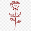 Stunning Rose In SVG, PNG, PDF And DXF File Formats - Free