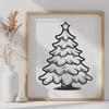 Unique Christmas Tree Vector Drawing - Free PDF