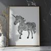 Unicorn Digital Artwork In SVG, PNG, PDF And DXF File Formats