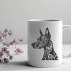 Artistic Doberman Pinscher - Laser Engraver PNG