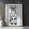 Beautiful Donkey Image - Free DXF