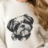 Beautiful Shih Tzu Vector Art