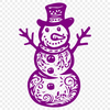 Artistic Snowman - Christmas SVG Free Download