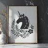 Floral Unicorn Image