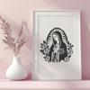 Ornate Our Lady Of Guadalupe In SVG - For Free Download, Commercial Use