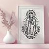 Artistic Our Lady Of Guadalupe DXF