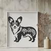 Stunning Standing Welsh Corgi Clip Art