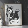 Free Unique Welsh Corgi Printable Artwork PDF - Commercial Use