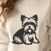 Stunning Sitting Yorkshire Terrier SVG