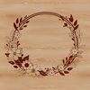 Customizable Floral Wreath Template A hand-drawn floral wreath design in vector format, suitable for various applications.