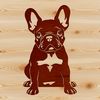 Friendly Frenchie Silhouette A sitting French bulldog with a friendly expression, suitable for personal or commercial use in vector art designs.