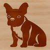 French Bull Dog Silhouette Vector A sitting French Bulldog in simple vector design.