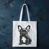 Sitting Dog Clip Art Vector Image A close-up illustration of a sitting French bulldog breed, suitable for digital design and crafting.