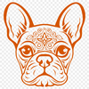 French Bulldog In DXF For Download, Free Commercial Use