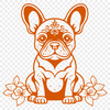 Sitting French Bulldog DXF - Clipart For Commercial Use