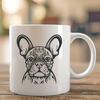 Ornate French Bulldog In DXF