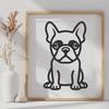 Beautiful French Bulldog In SVG & DXF