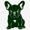 Sitting French Bulldog Illustration - SVG Free Download