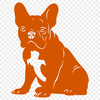 Beautiful French Bulldog - Glowforge DXF Free Download