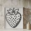 Ripe Strawberry SVG Image A detailed illustration of a ripe strawberry, suitable for graphic design and cutting projects.